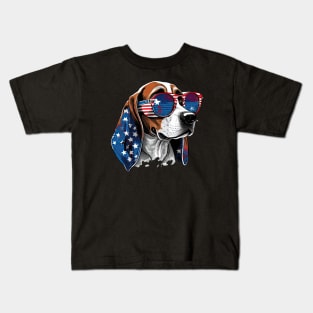 Beagle 4th of July Kids T-Shirt